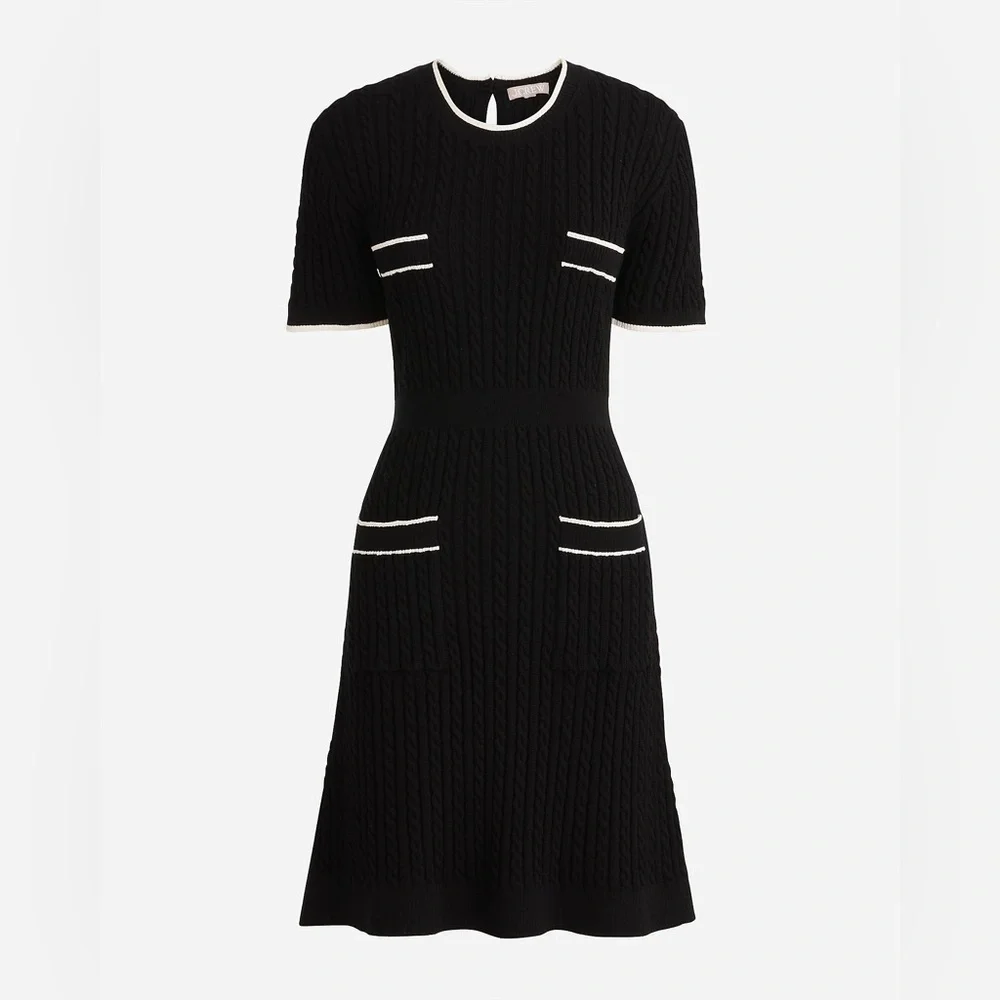 J.Crew Short-sleeve cable-knit sweater-dress BP518